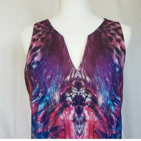 Anthropologie Multicolor Watercolor Mirror Dress M - Picture 5 of 5